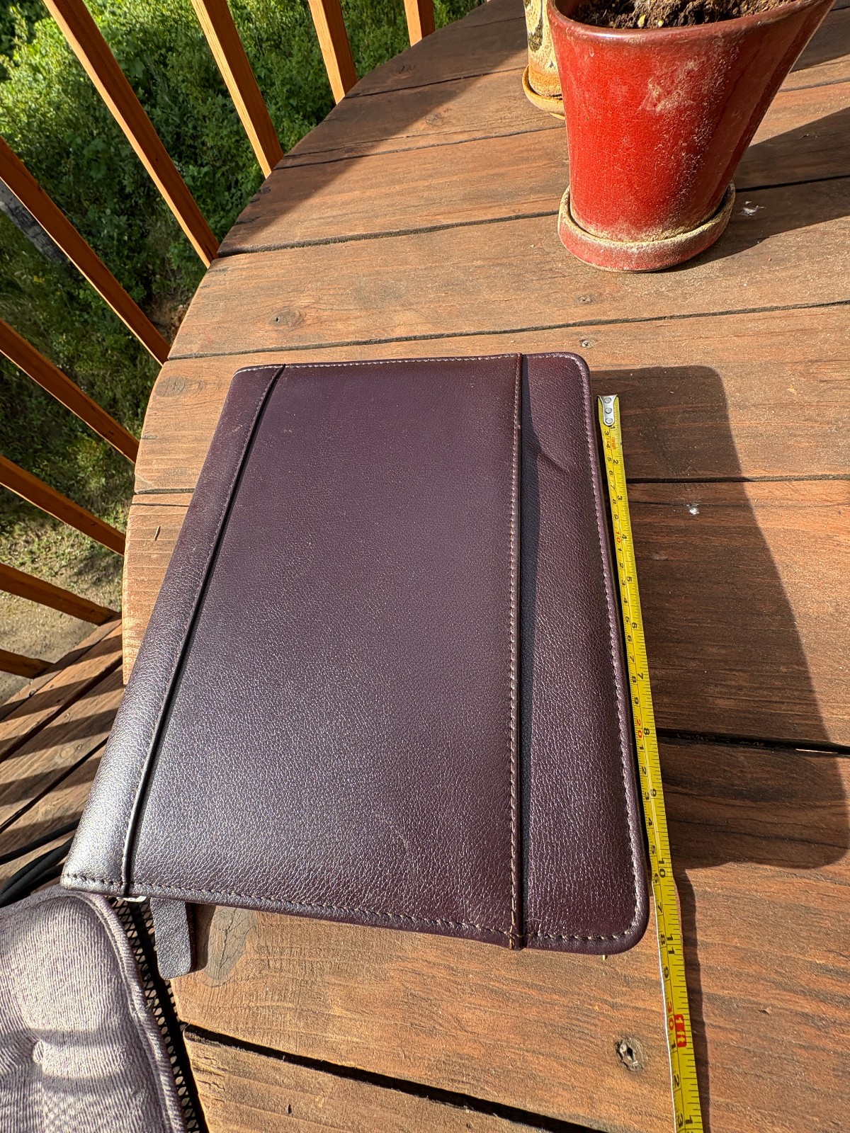 Franklin Covey Leather Planner 8″x10″ Leather Burgundy Zip 7 Ring Binder