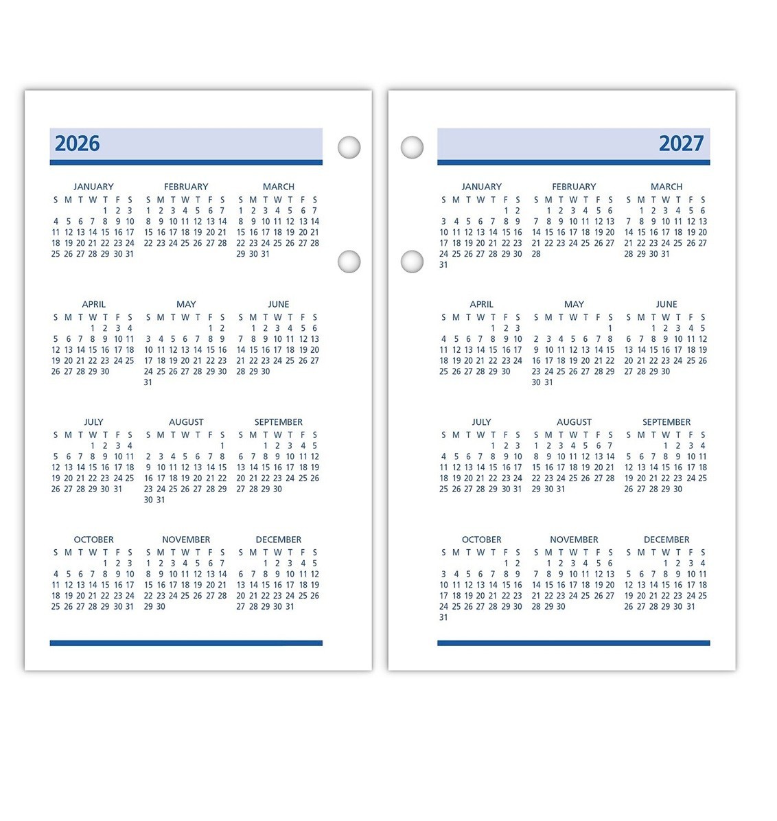 At-A-Glance 2026 Quick Notes E517-50 Daily Calendar Refill