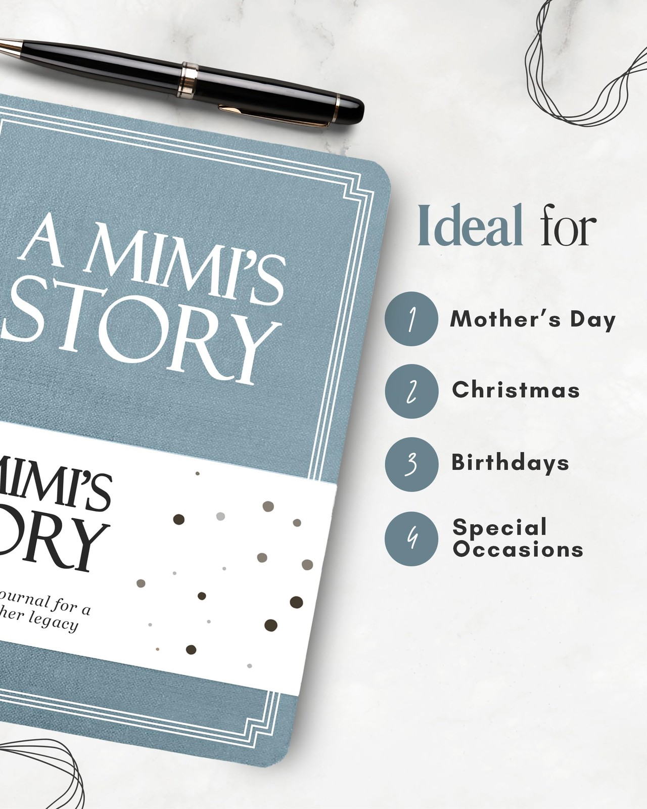 Mimi’s Life Story Journal (Hardcover): A Meaningful Keepsake for Multi Color