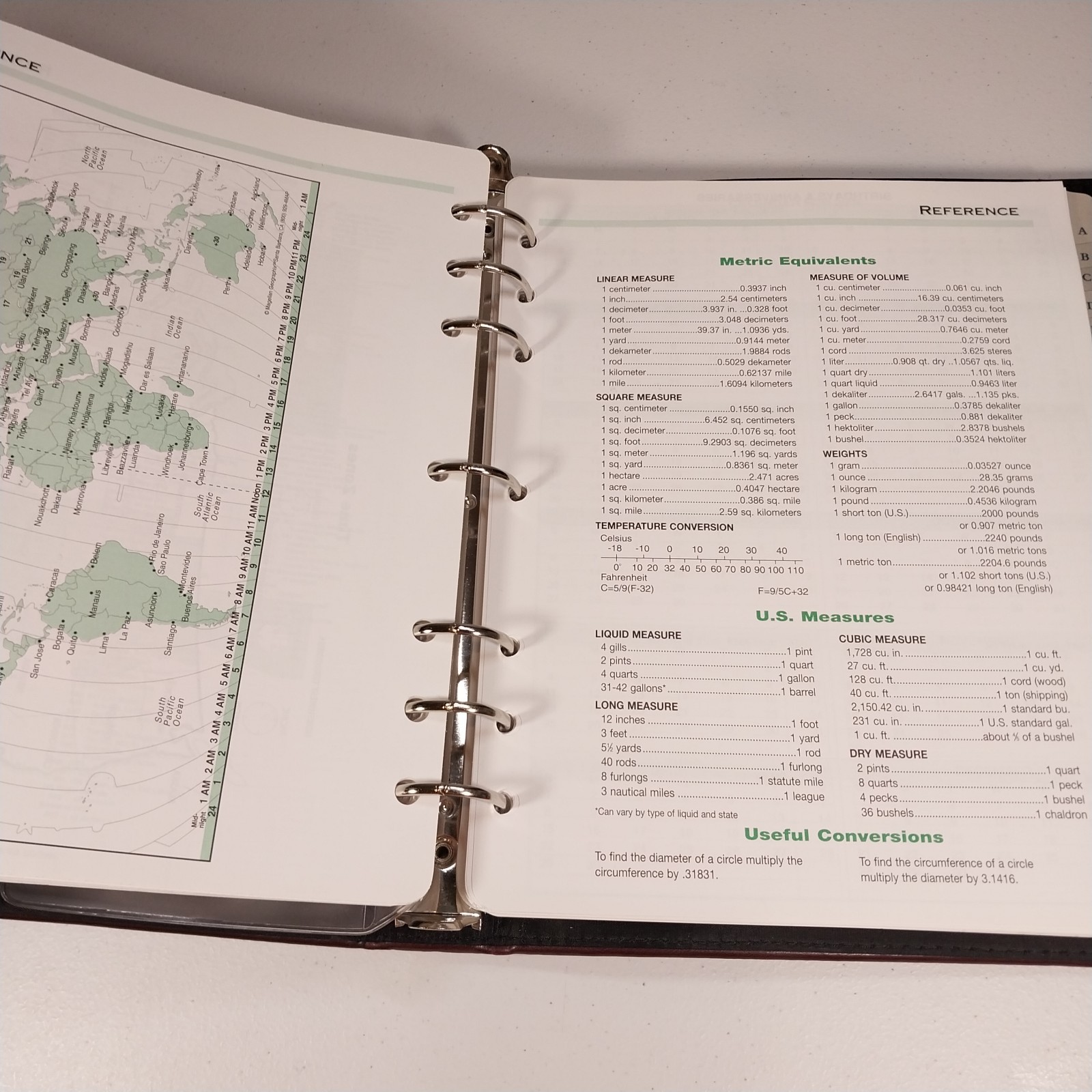 Franklin Covey Classic 7-Ring Binder Burgundy Faux Leather Planner Tabs Inserts