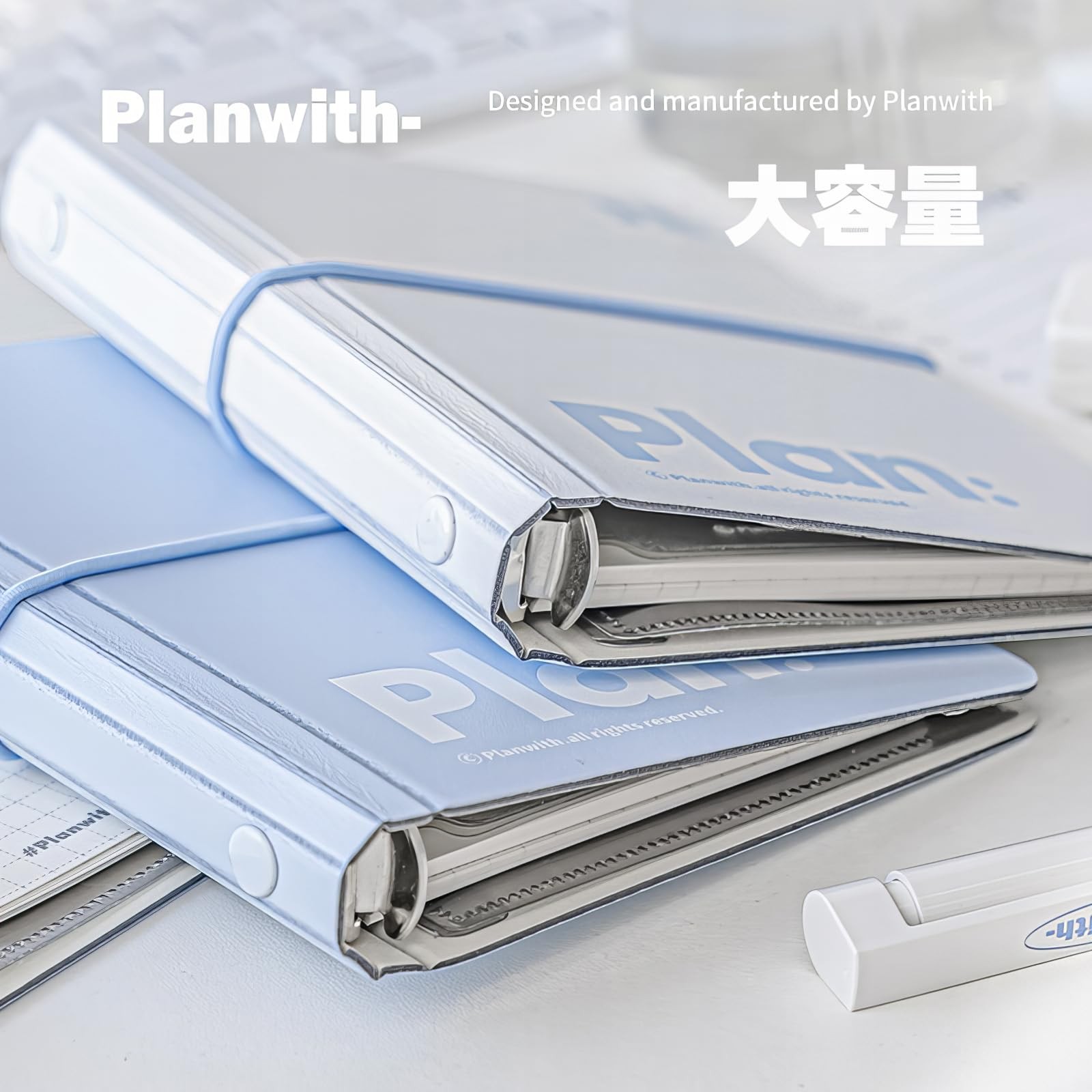 Planwith A6 System Planner Binder, 6-hole, for smooth writing, elastic band clos