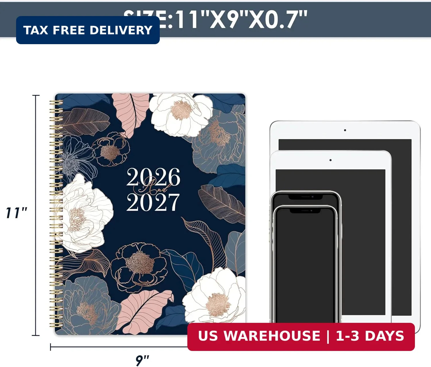 Planner 2026-2027 – Academic Planner 2026-2027, Jul.2026 – Jun.2027, 9″ x 11″, 2