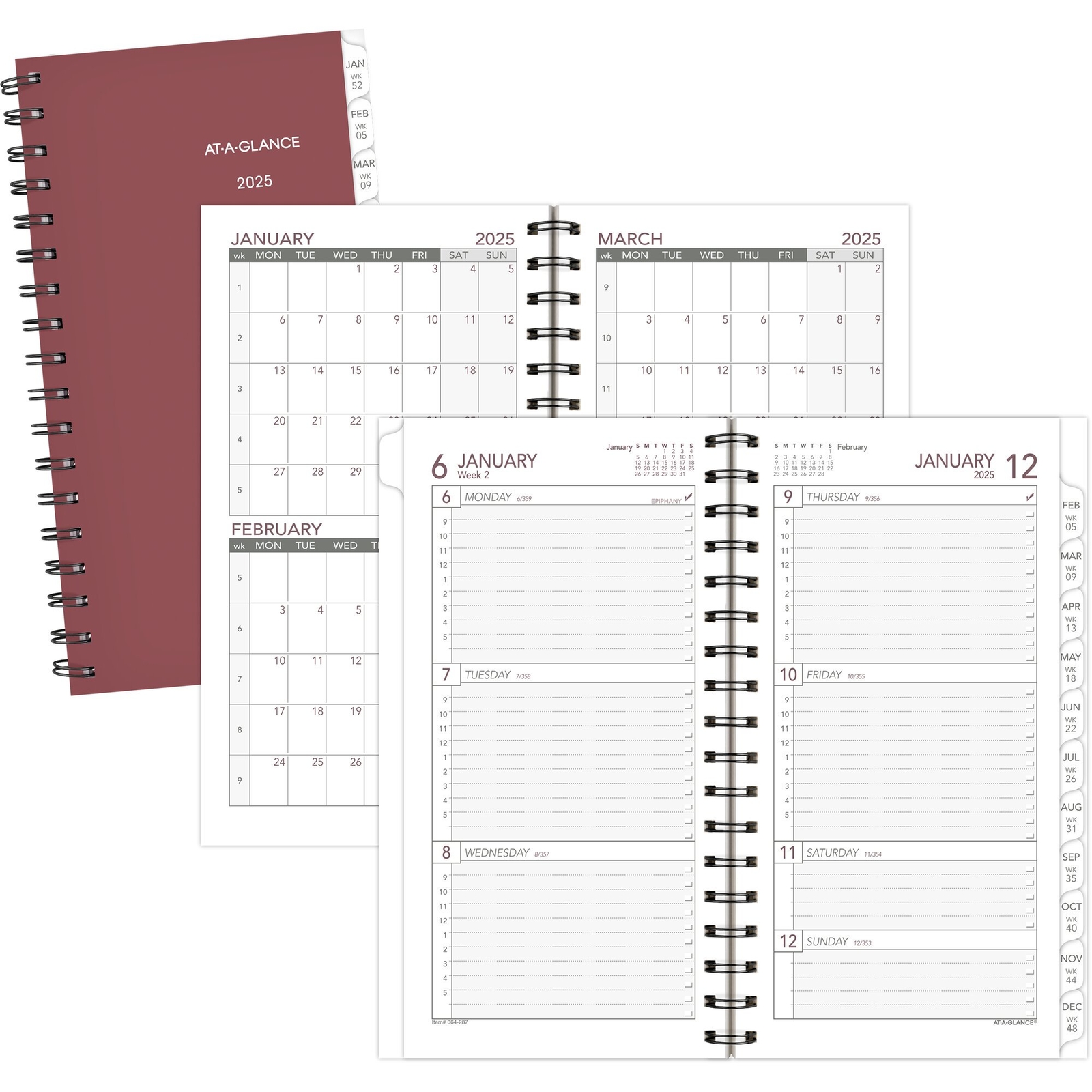 AT-A-GLANCE 2025 Refill Wirebound Pocket Weekly Planner 3 14 x 6 12 – Refillable