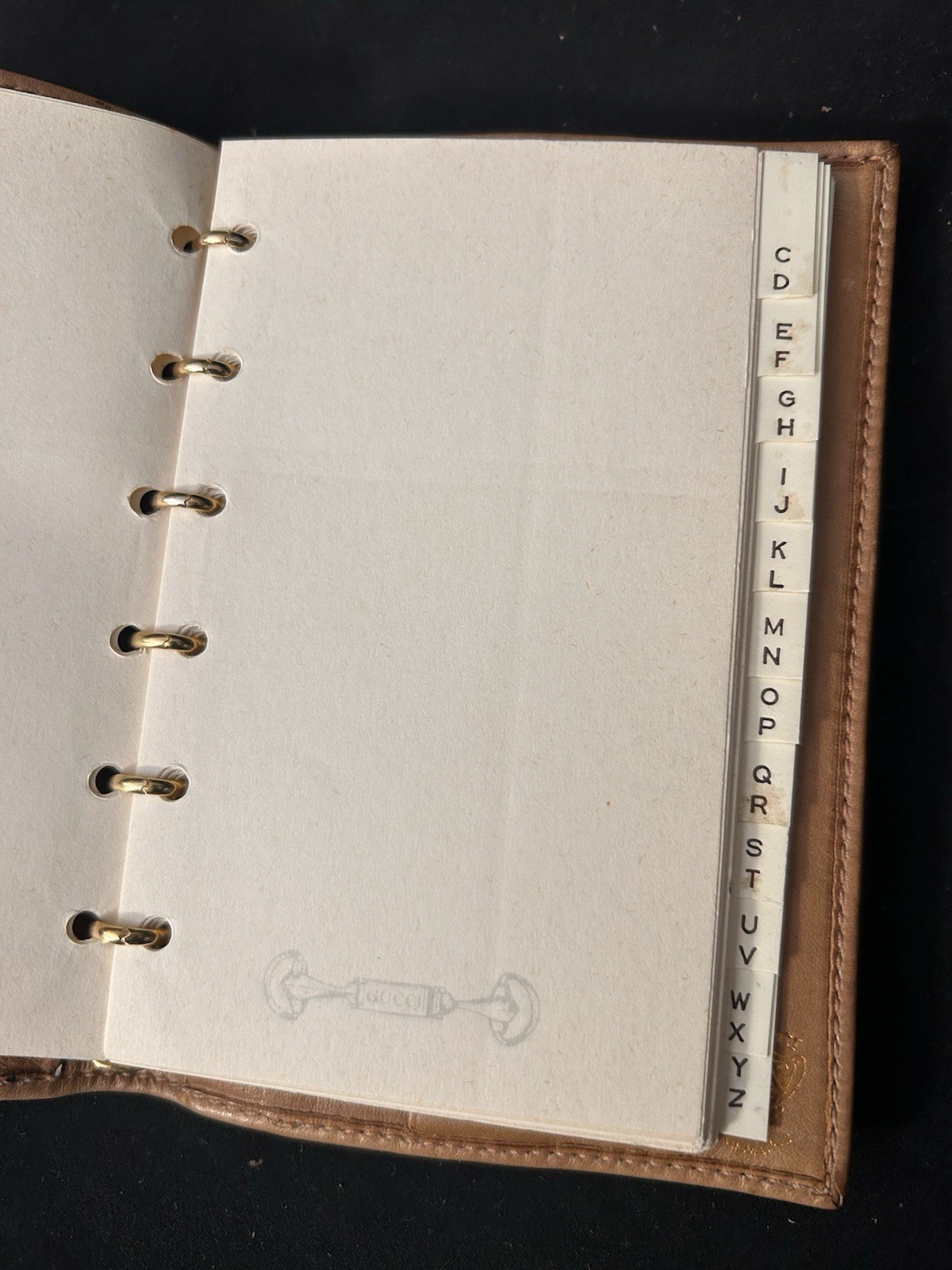 Vintage GUCCI Agenda Notebook Planner 5.5” Small Leather Classic Brown READ