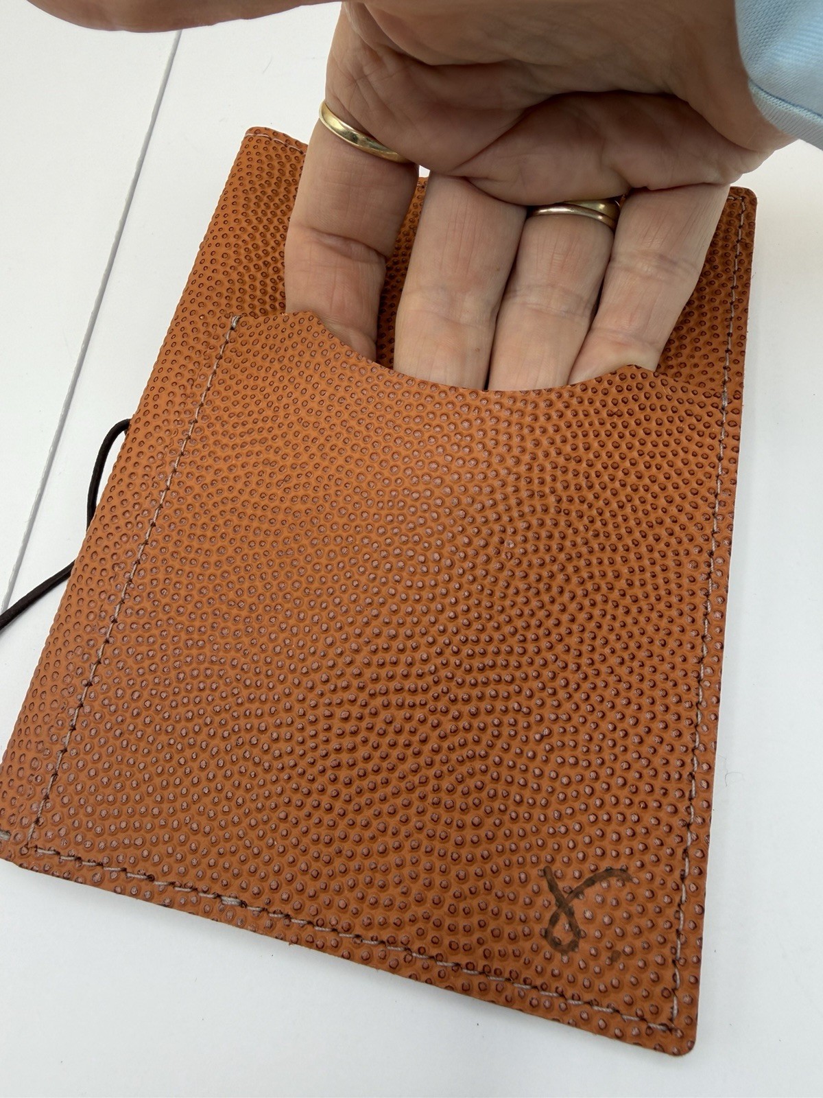 Sojourner USA A6 Orange Basketball Leather Folio Hobonichi Stalogy Midori Cover
