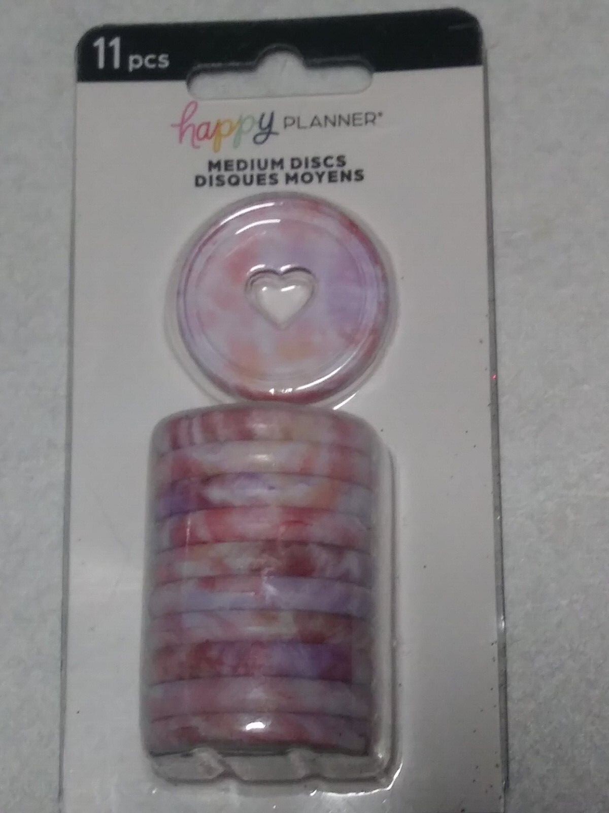 The Happy Planner Med. Plastic Discs Tortoise Pink Floral Smiley Mickey U Pick *