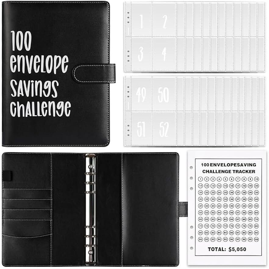 100 Envelope Challenge Budget Planner $5,050 Money Saving Cash Challenge Book