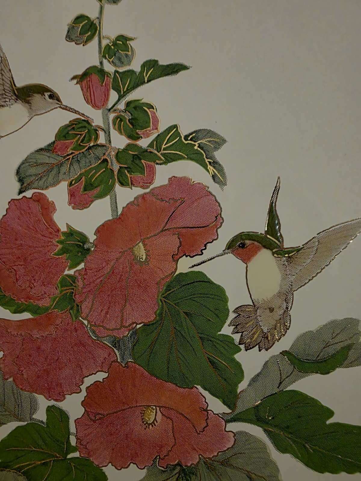 Vintage Otagiri Japan Lacquerware Address Book Hummingbird & Florals