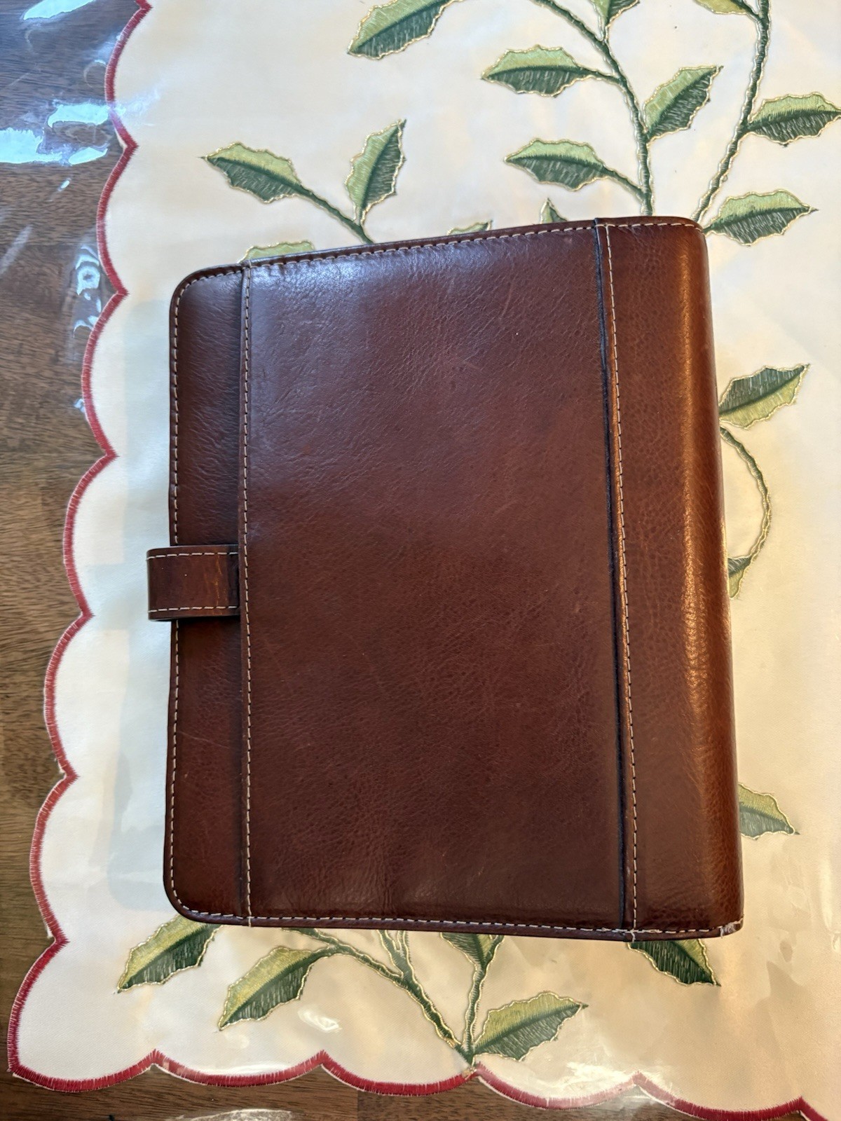 Franklin covey Vintage Aurora Full Grain Italian Leather Classic Chocolate Brown