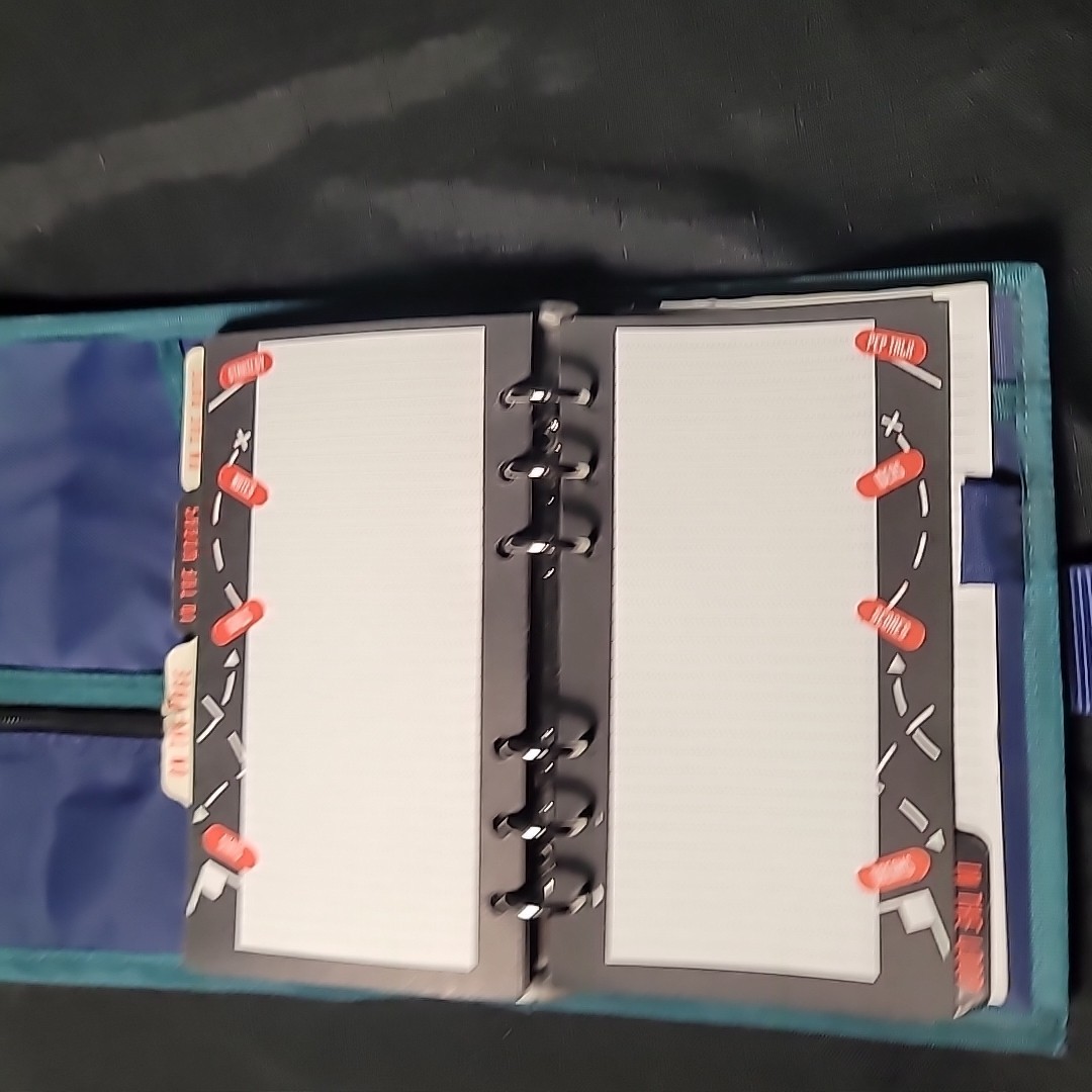 VINTAGE NIKE MEAD MINI BINDER STUDENT PLANNER DARK BLUE/ TURQUOISE NYLON 1994