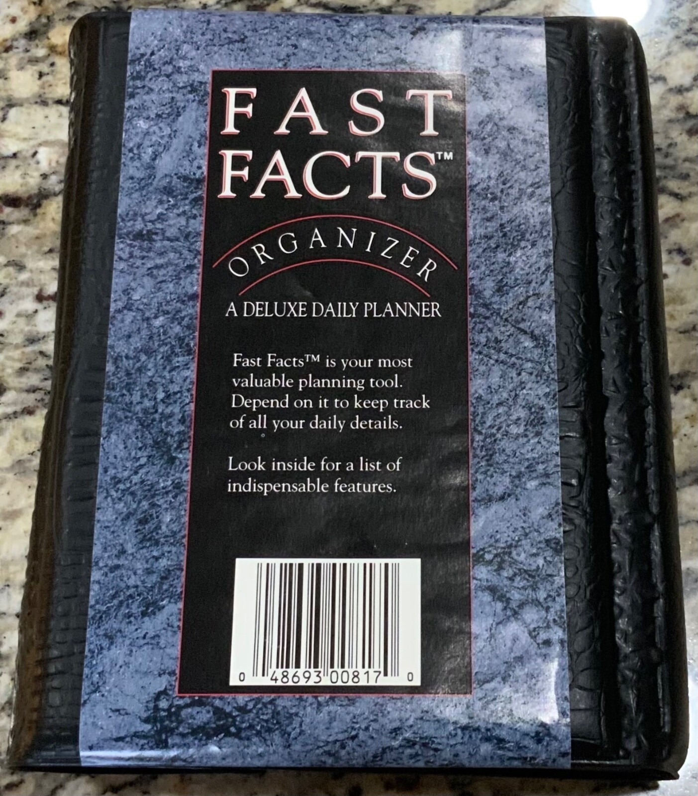 Vintage 1992 Fast Facts Organizer Deluxe Dailey Planner 6 Ring Complete New Open