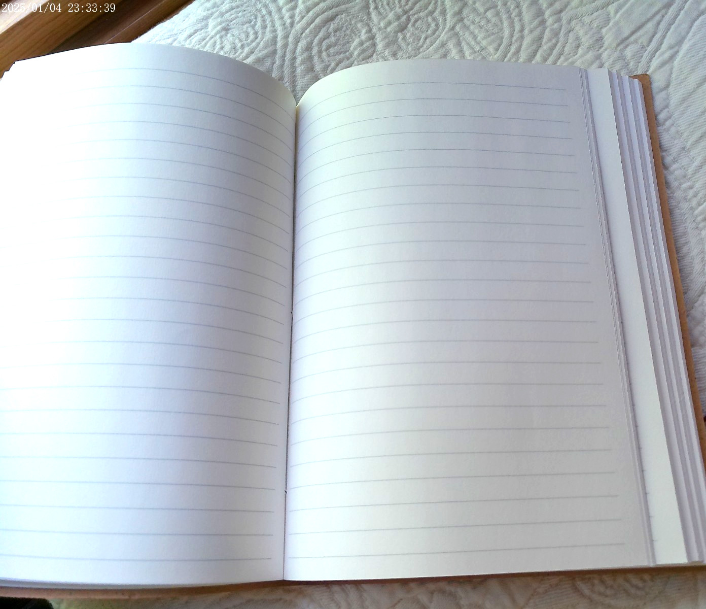 GENUINE LEATHER HANDMADE 144 LINED PAGES INDIA EMBOSSED COMPASS WALNUT GLOSS #2