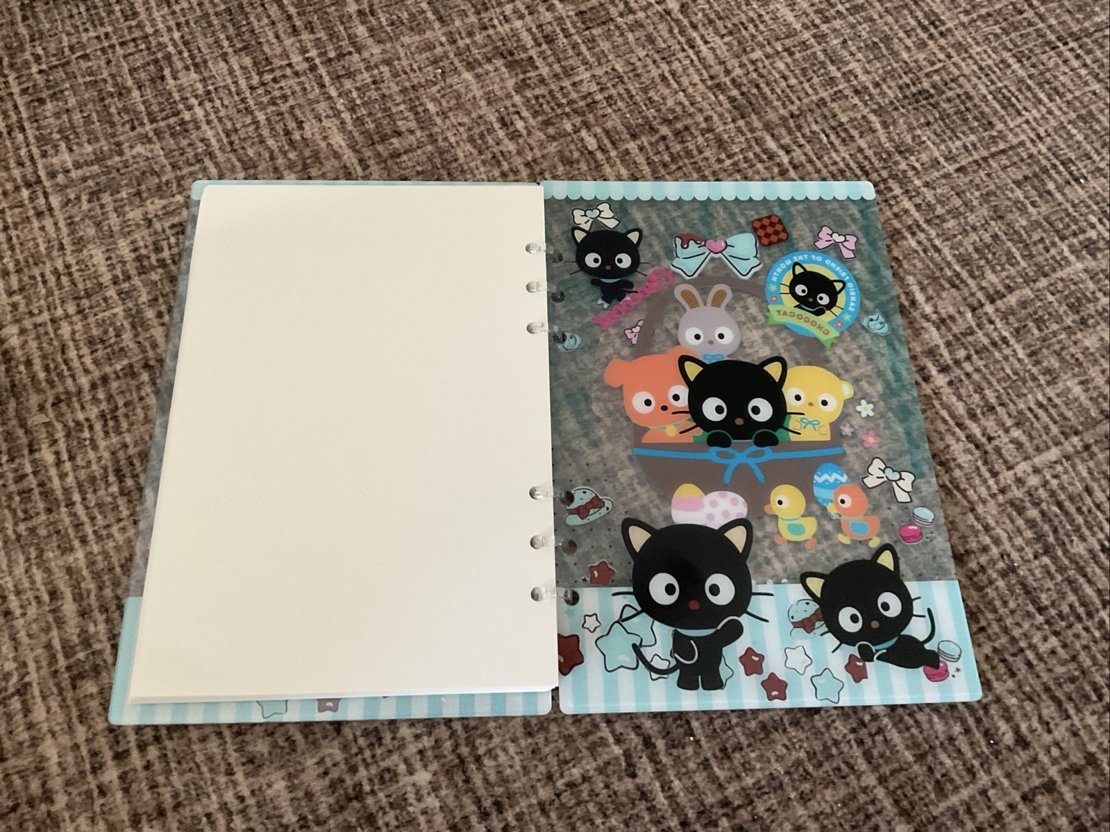 A5 Choco Cat Shaker Notebook With Plain Pages
