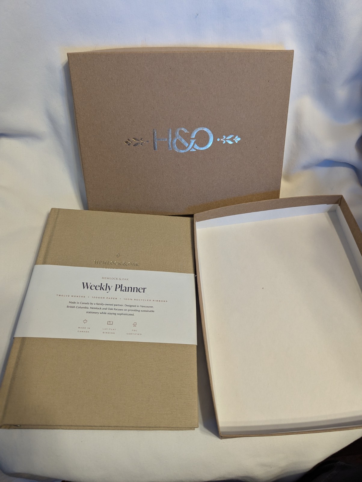 Hemlock & Oak weekly planner, new in box