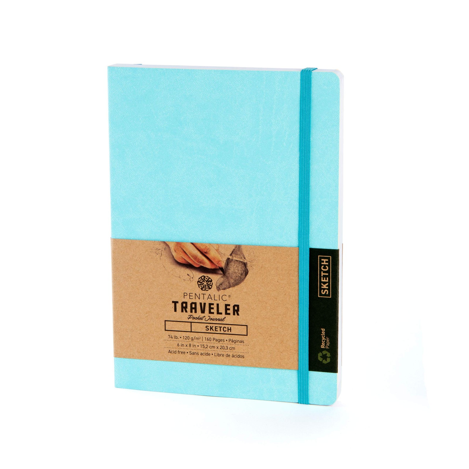 Pentalic 6″ x 8″ Pocket Sketchbook 6-inch x 8-inch, Turquoise, Turquoise