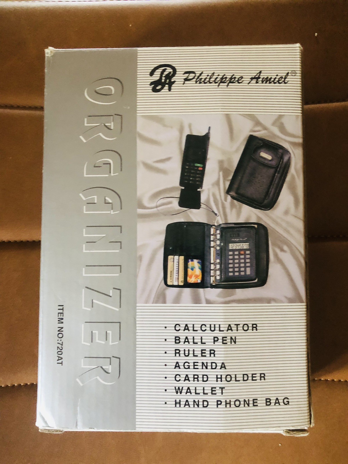Philippe Amiel Black Organizer Day Planner – Calculator Agenda Wallet Phone Case