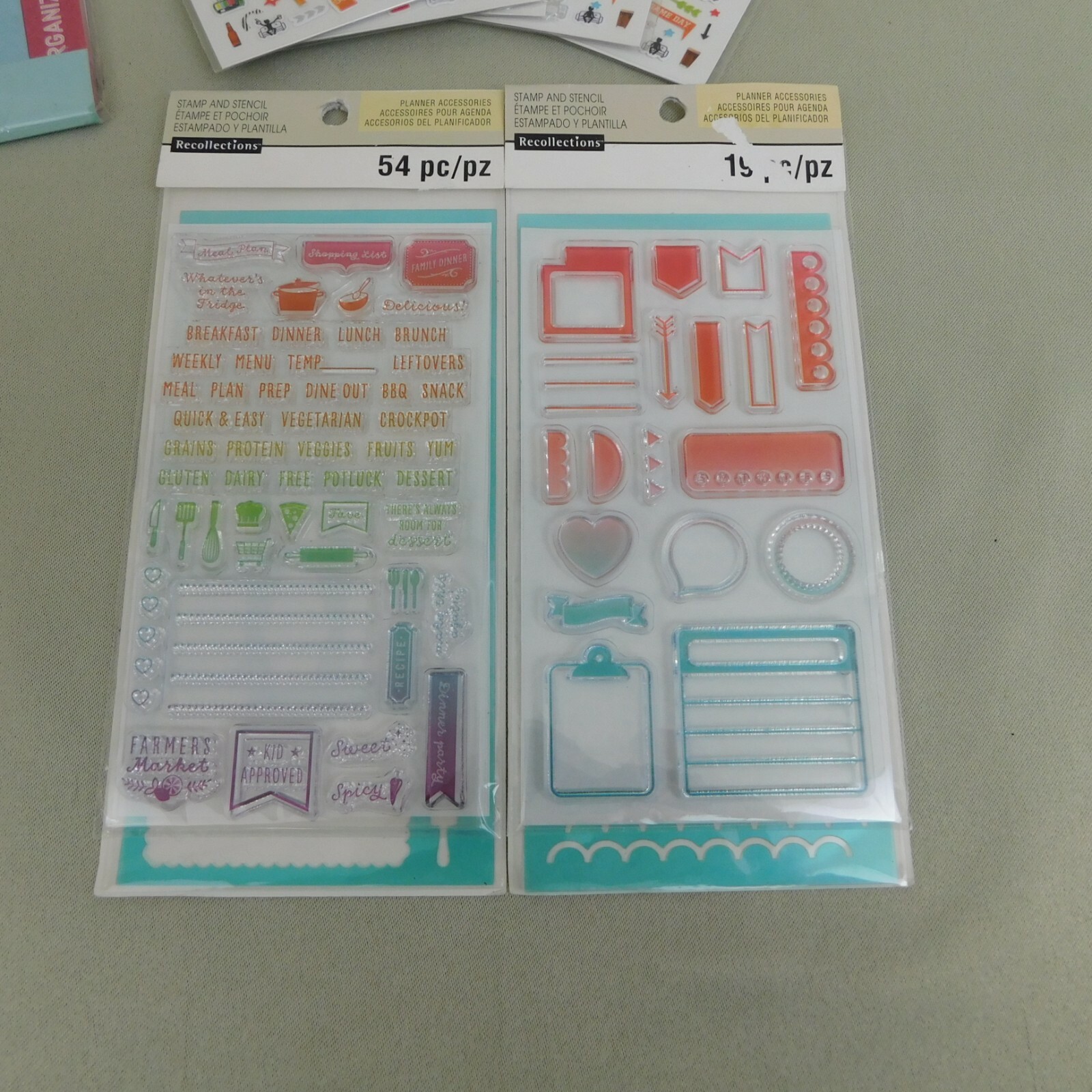 Recollections Creative Journaling Planner Sticker Stencil Stamp Lot #5382