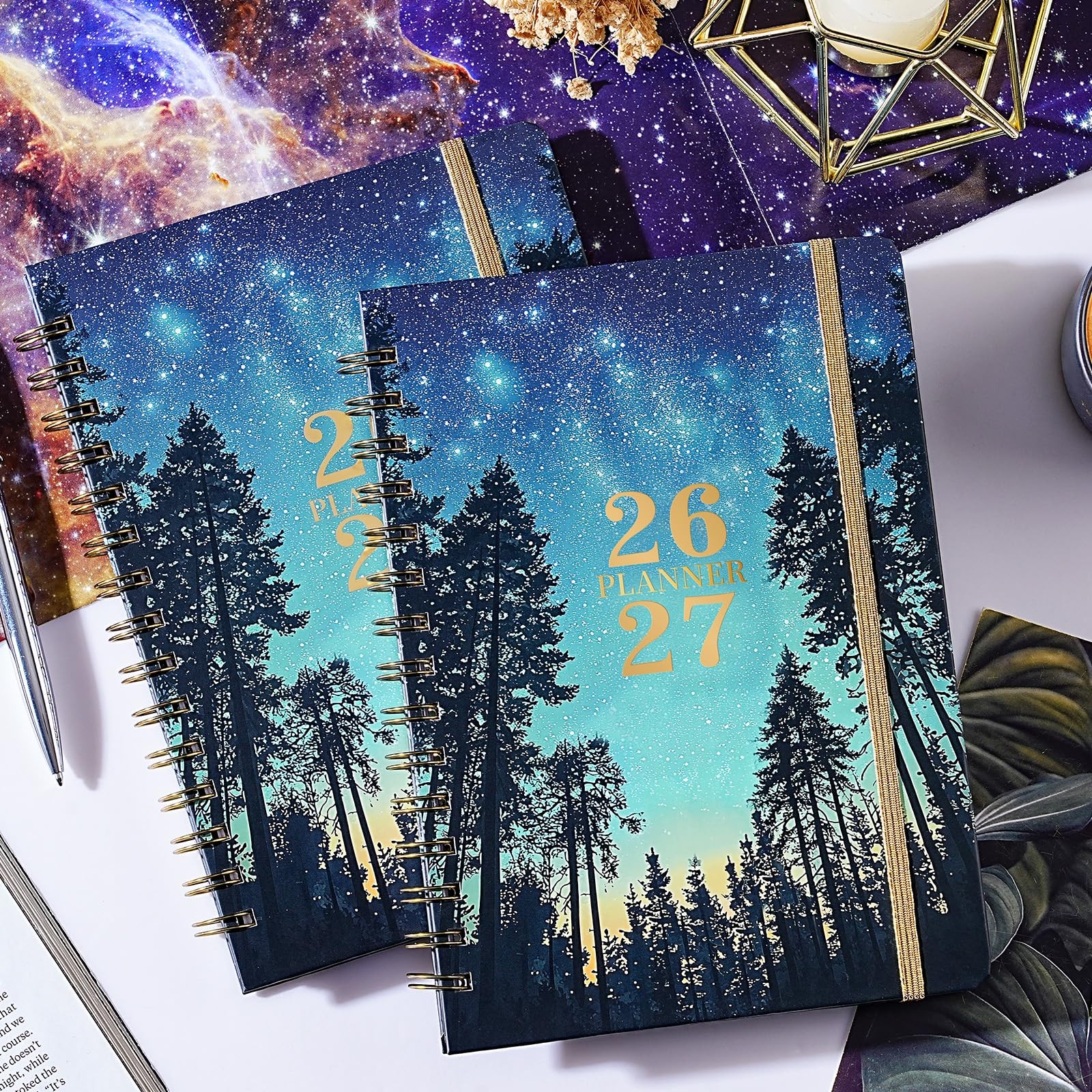 2026 2027 Weekly Monthly Planner Academic Hardcover 6.4 x 8.5 Tabs