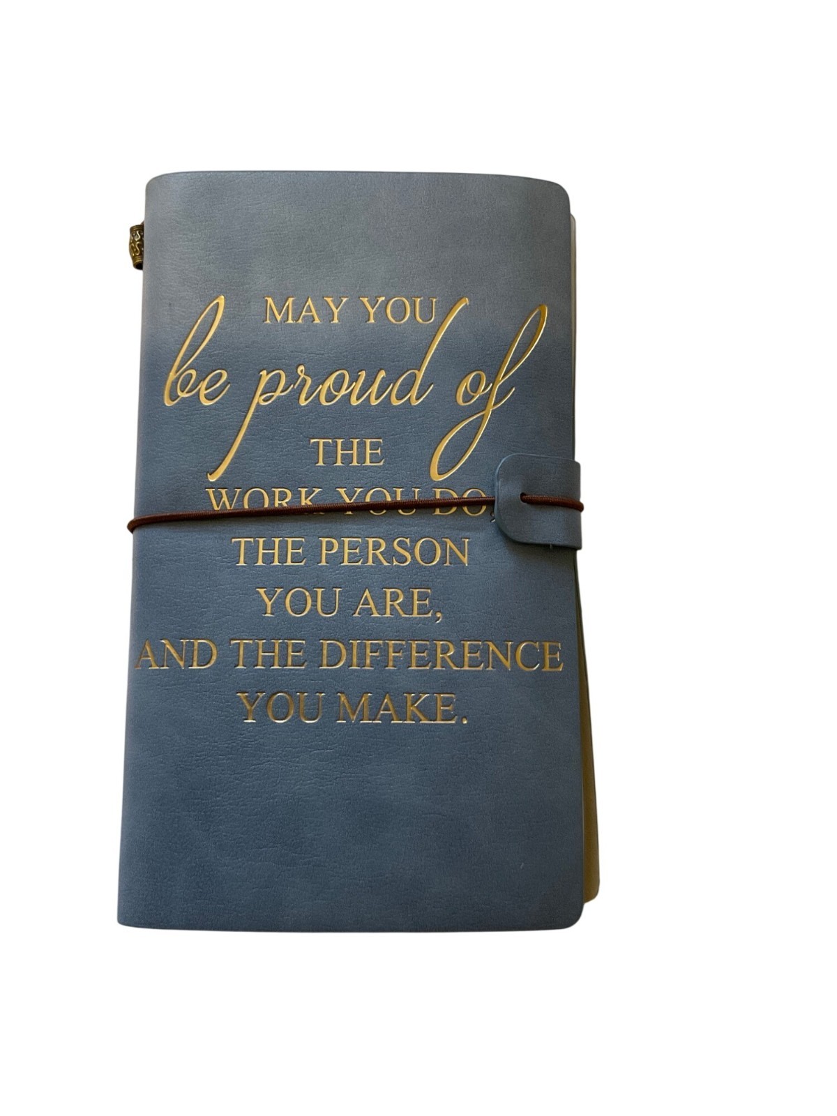 Customizable Leather Journal With Inspirational Quote & Notebook Refill
