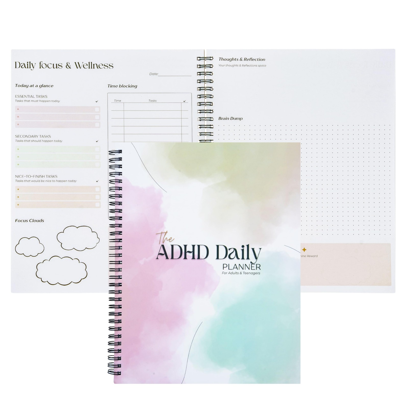 Adhd Daily Planner 8.5”x11” Extra Large For Neurodivergent Adults – Notepad