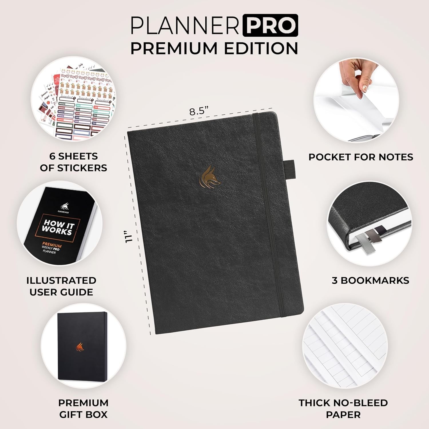 Weekly & Monthly Planner – Silver Black A4 Edition
