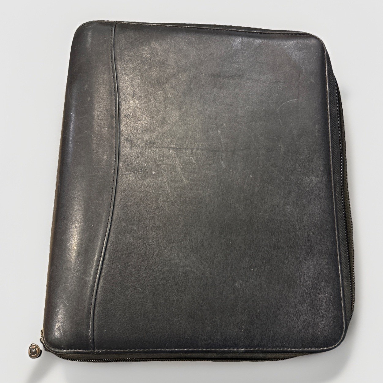 Vintage 1996 Franklin Quest Covey Planner Binder Black Top Verona Leather