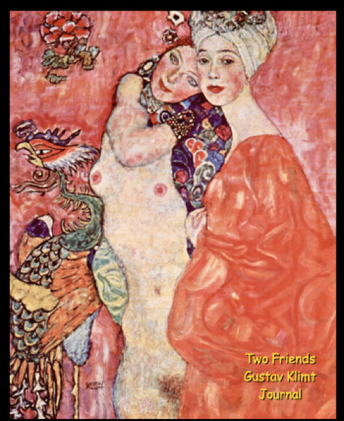Two Friends Gustav Klimt Journal: 8×10 Journal/Notebook 200 Ruled Pages Fine Art