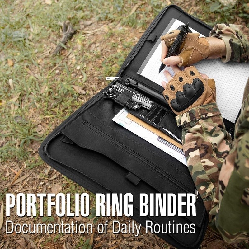 Tactical Military Planner Oxford Cloth Organizer W/ Zippered Closure & Binder US