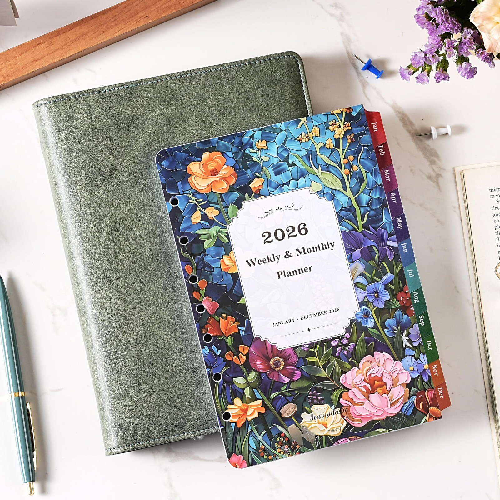 2026 Planner Refills – 7-Hole Punched 5.5″ x 8.5″, Dopamine Color