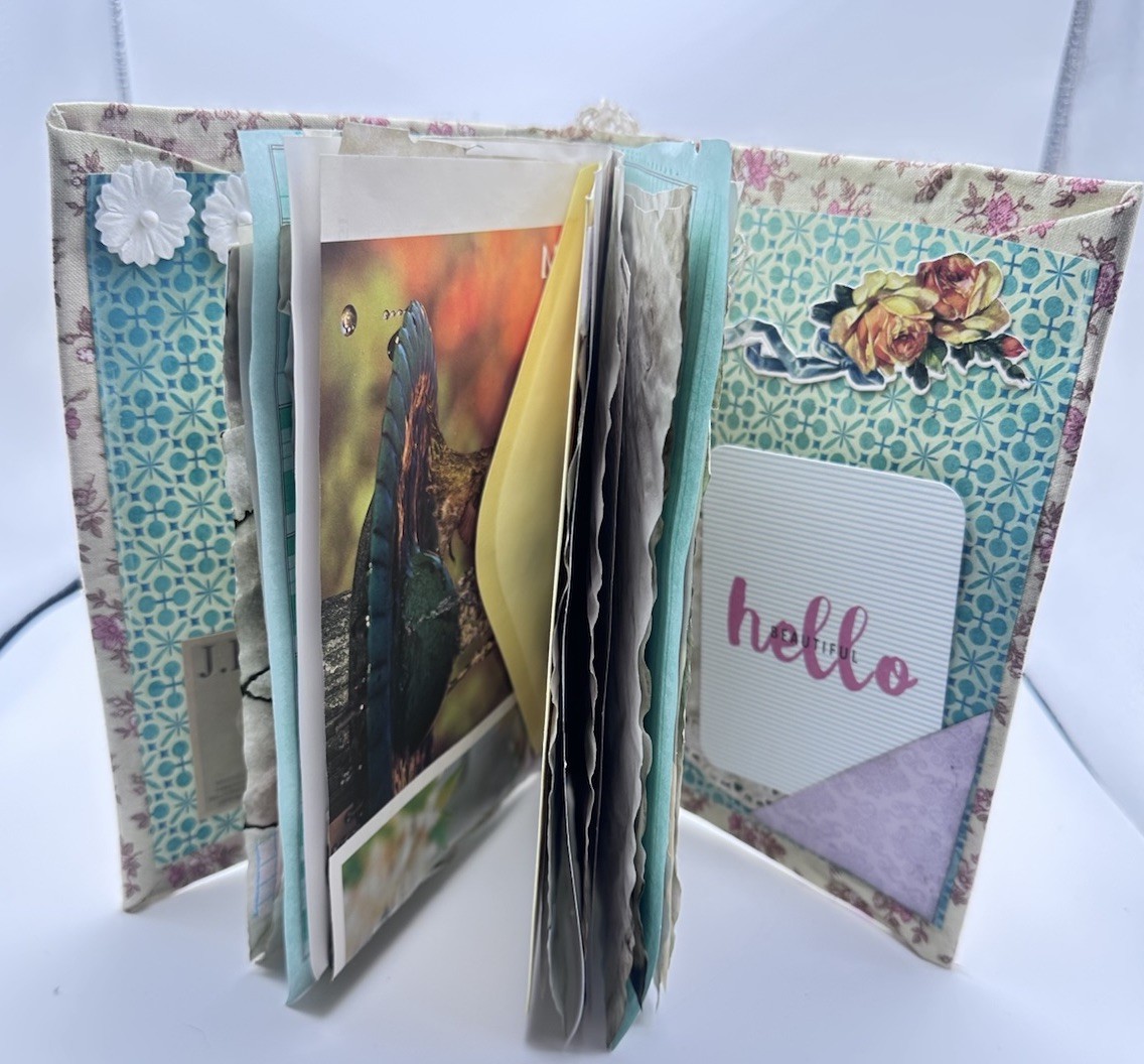 Junk Journal Bird Themed 8×6 Inches With Coffee Dyed Paper For Journaling