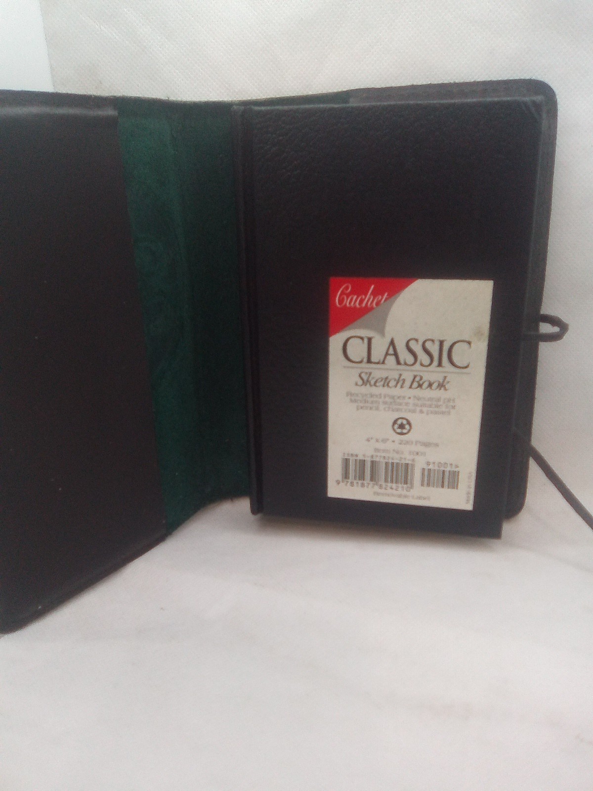 Oberon Green Leather Journal Cover Holder w/ 4×6 Cachet Classic Sketch Book