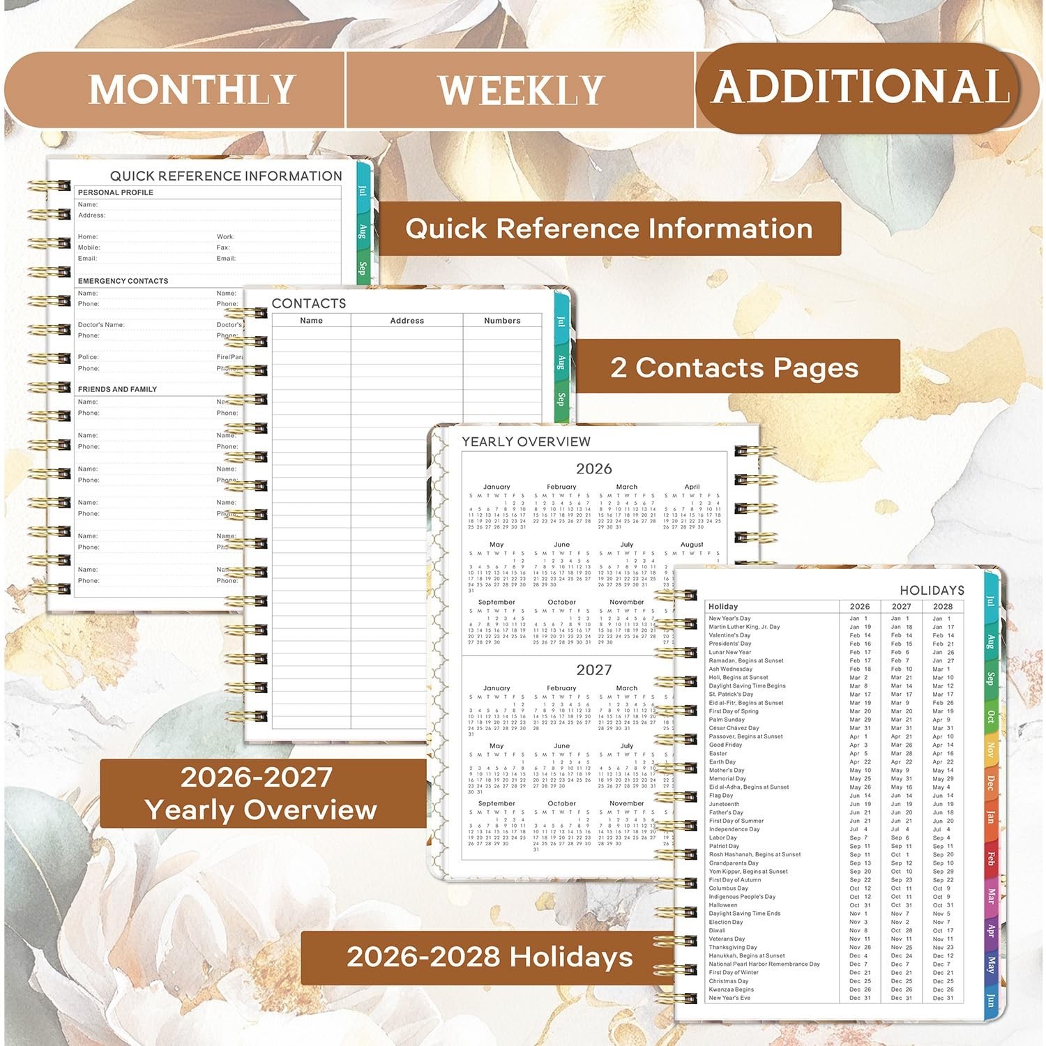 Planner 2026-2027 – Planner 26-27 Weekly and Monthly, Jul.2026 – Jun.2027, 8….