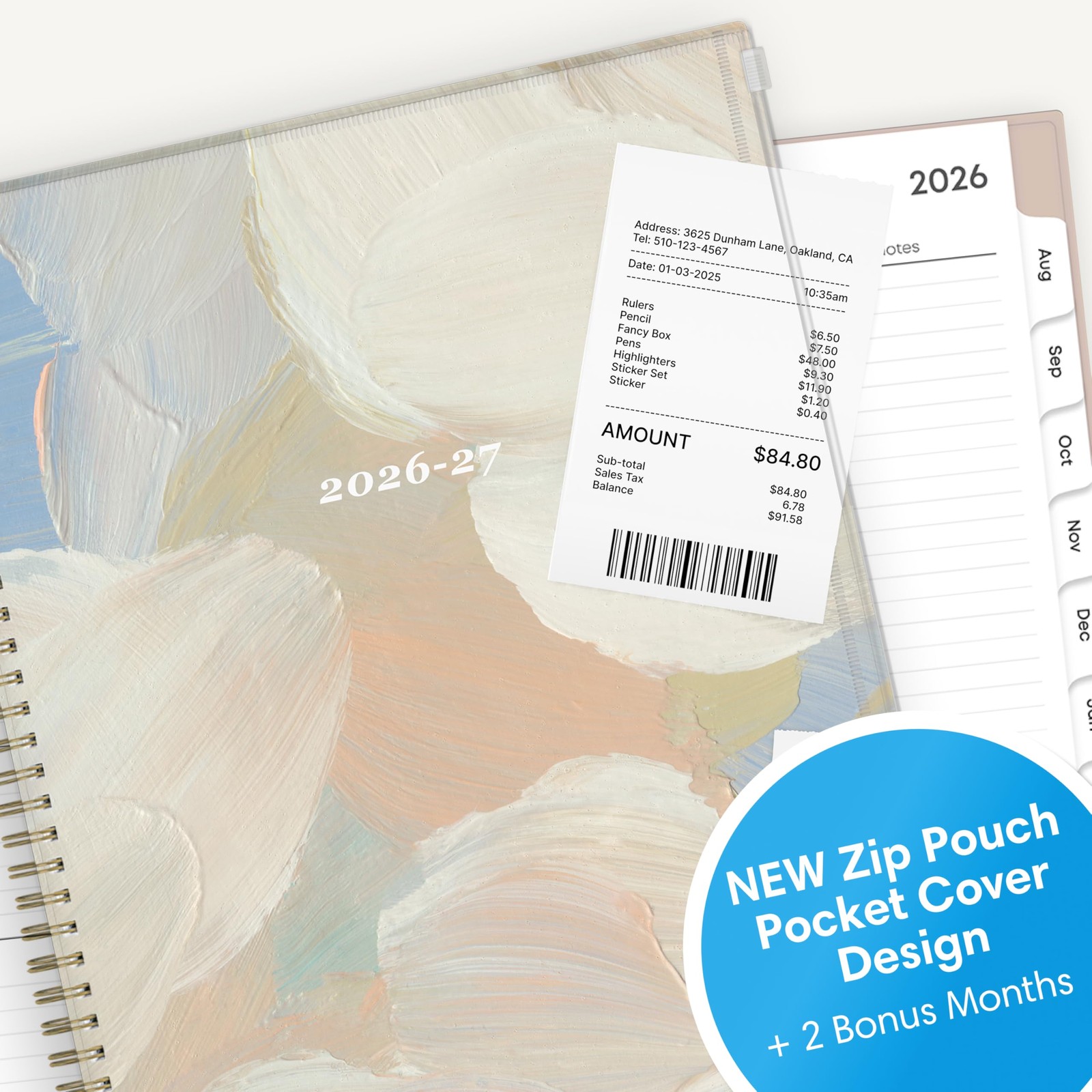 Academic Year Planner 2026-2027, 8.5″ x 11″, Wirebound, Flexible Cover – Stay