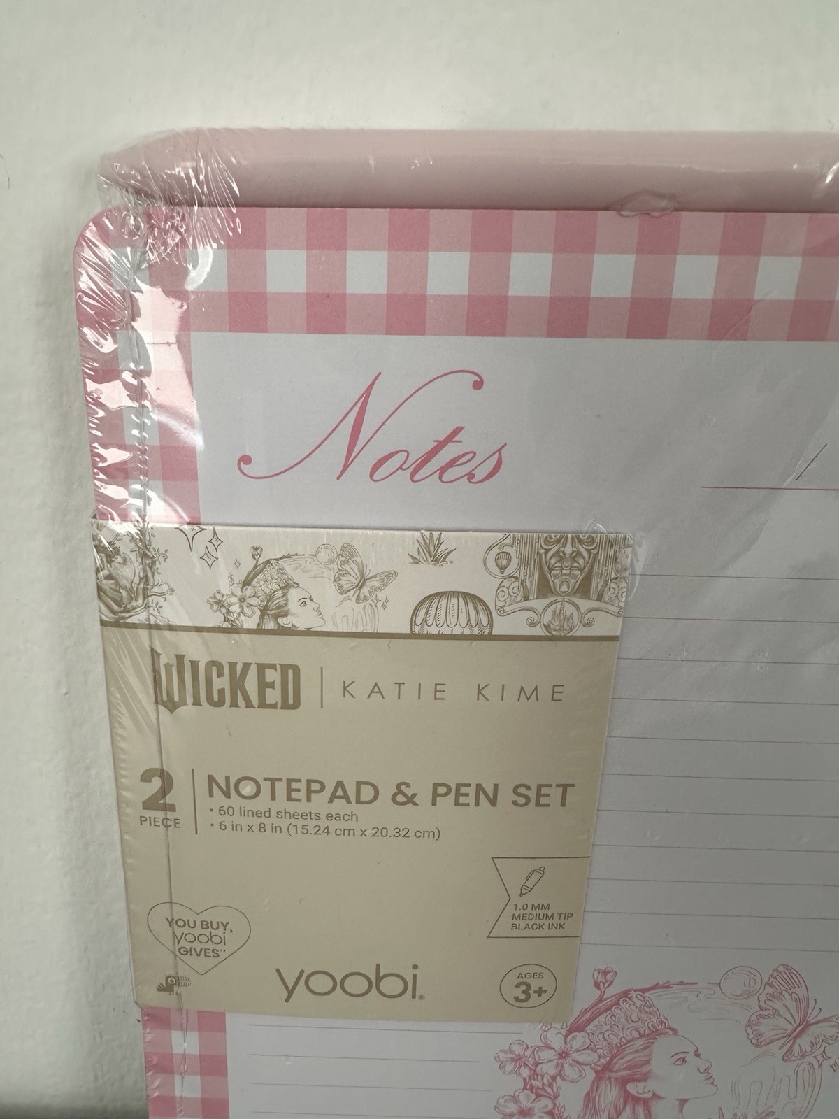 Wicked Paper Lot Yoobi Glinda Elphaba New Target Notebooks Pen Sealed Pink Green