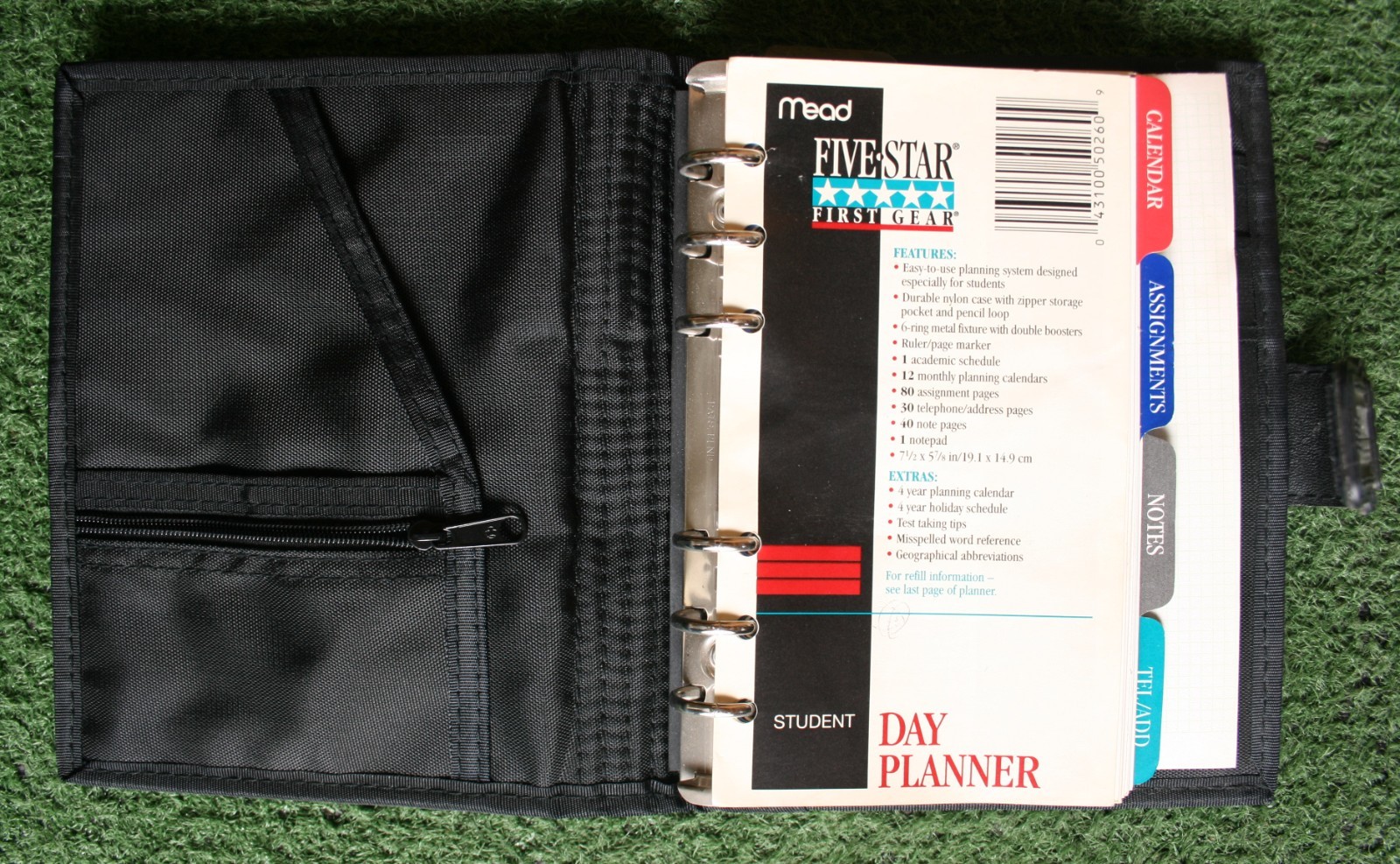 Vintage MEAD Five-Star ‘Student Day Planner’ Small Binder Assignment Organizer