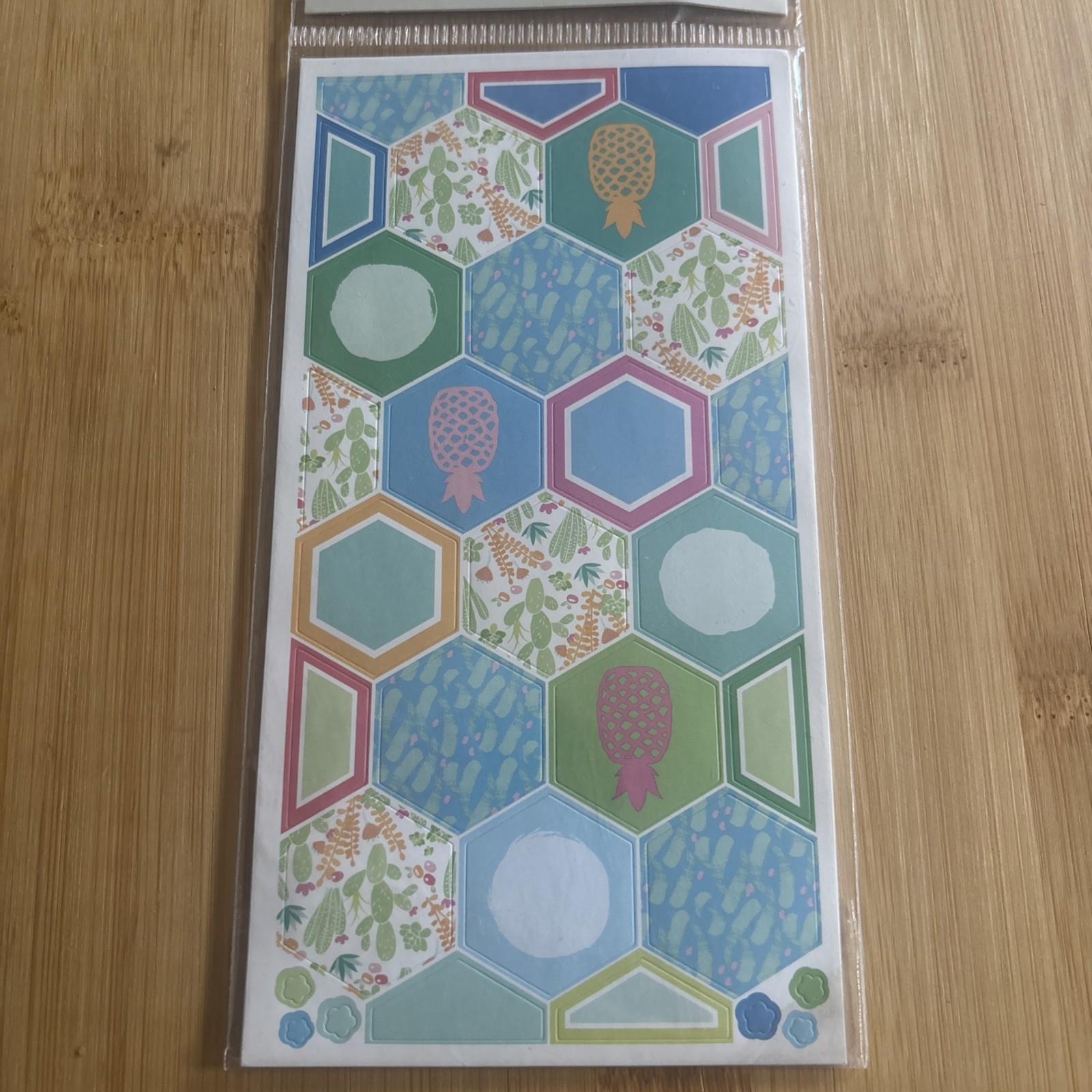 Recollections 160 PC Planner Accessories Sticker Multi Color Hexagon Pineapples