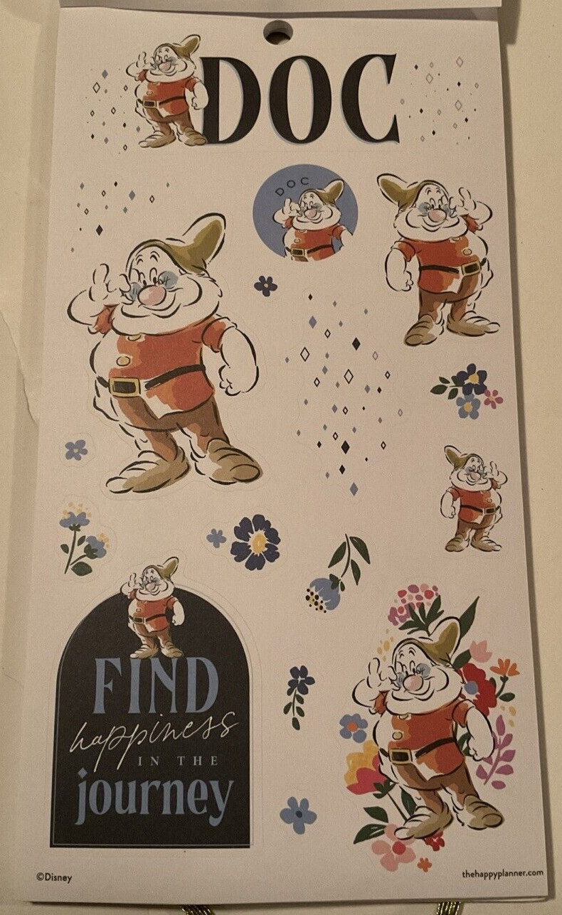 NEW! Happy Planner Disney SNOW WHITE & 7 DWARVES 532 Pcs FAST FREE ship! NICE!