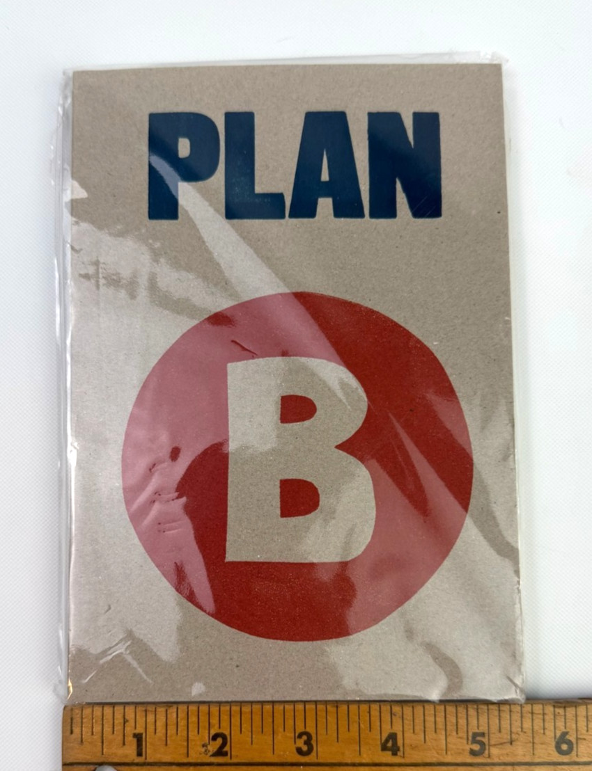 Plan B Letterpress Notebook Hand Printed in England 144 Lined Pages Munken Paper