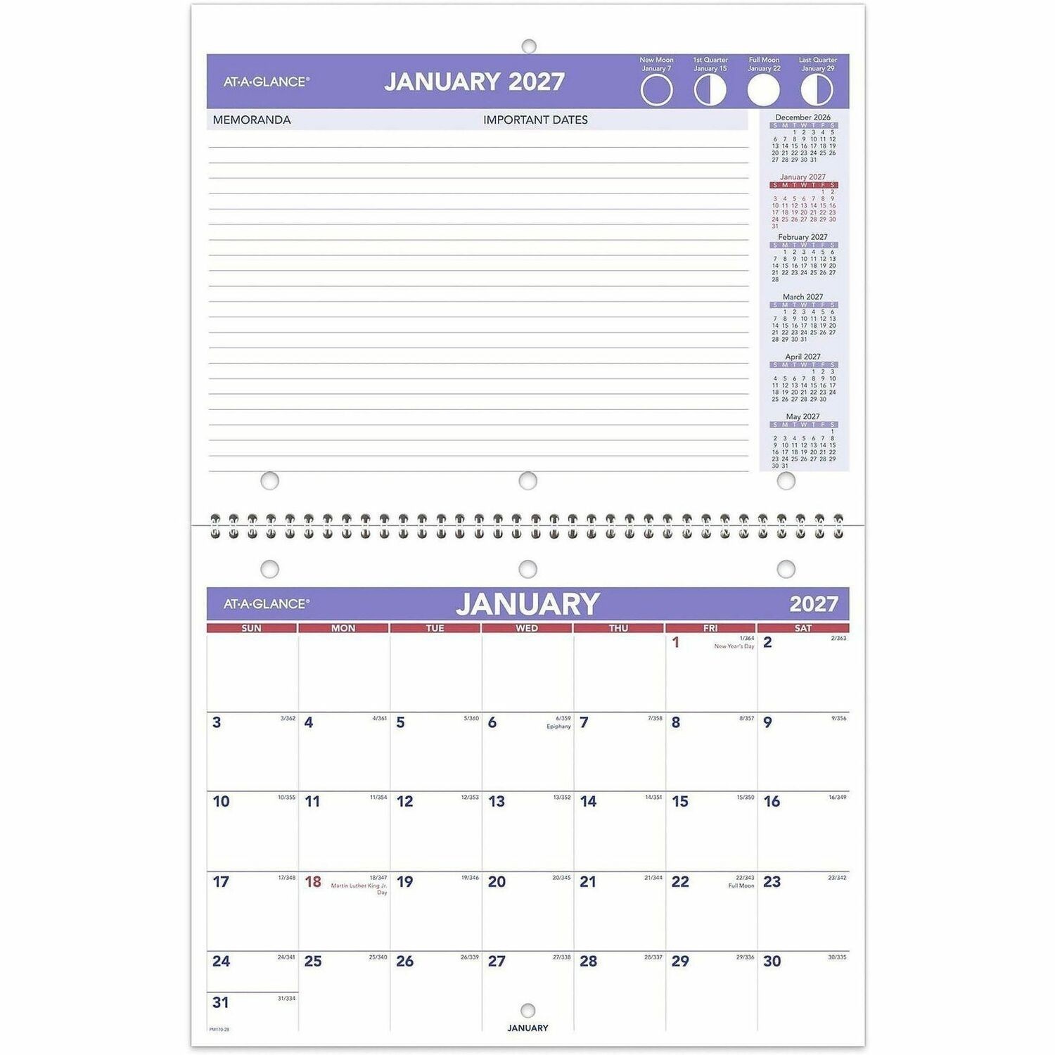ACCO Brands Corporation At-A-Glance Desk Wall Calendar Item #: AAGPM17028