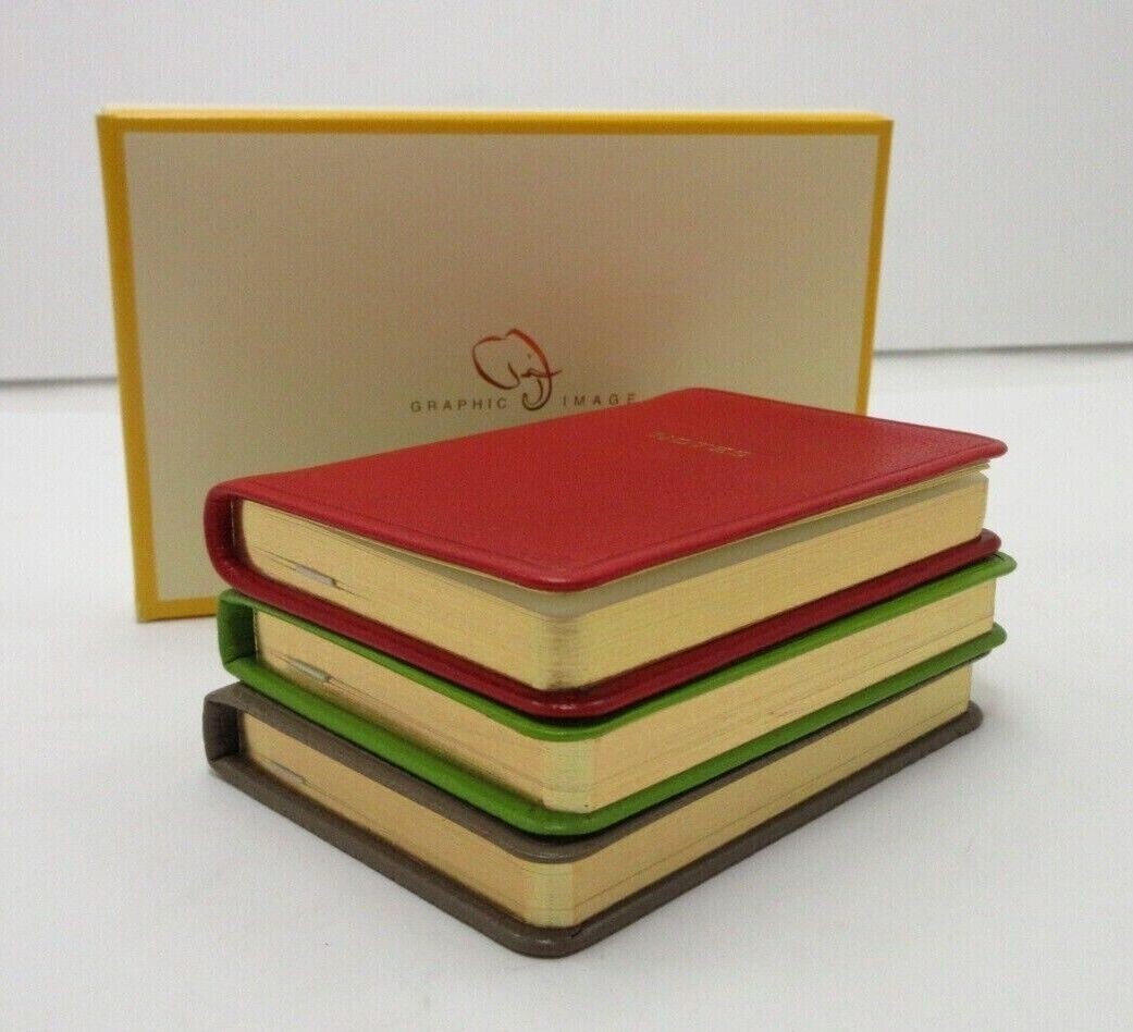 NOTES Mini Notebook Leather Bound 3×4 Soft Cover 160 Lined Pages Post Miniatures
