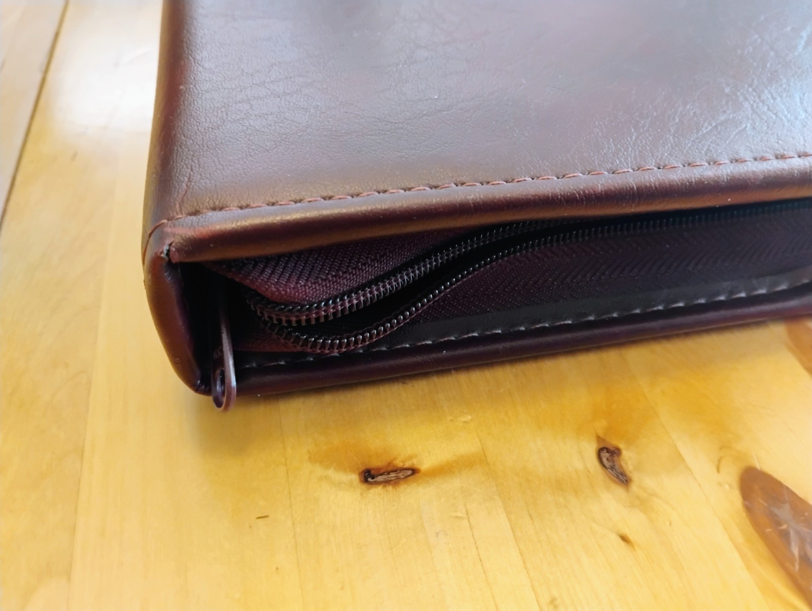 Time System A5 Leather Binder zip closure Pentel P225 Pencil CLEAN 1994 Planner