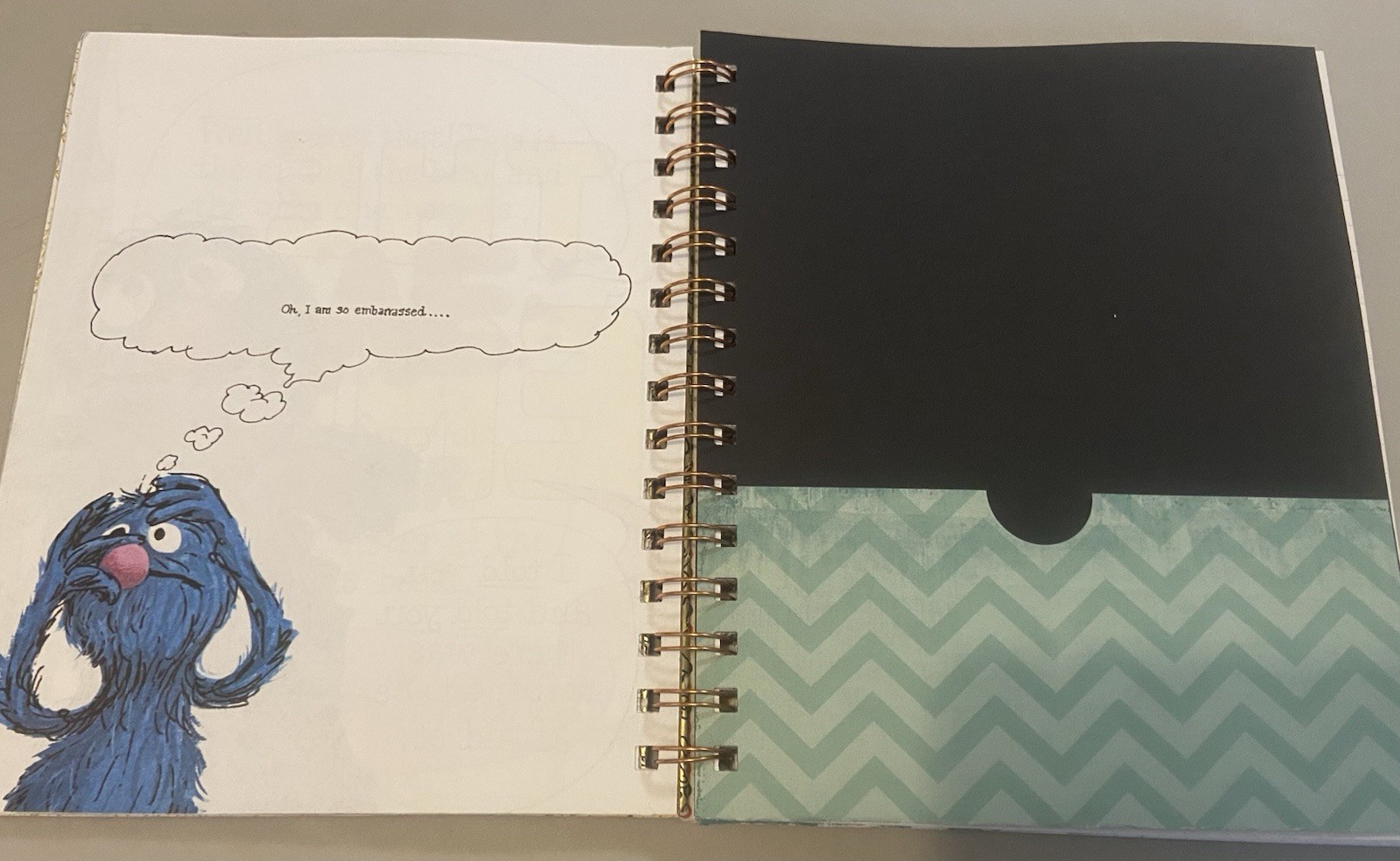 Little Golden Book Upcycled Journal- The Monster At The End Of This Book
