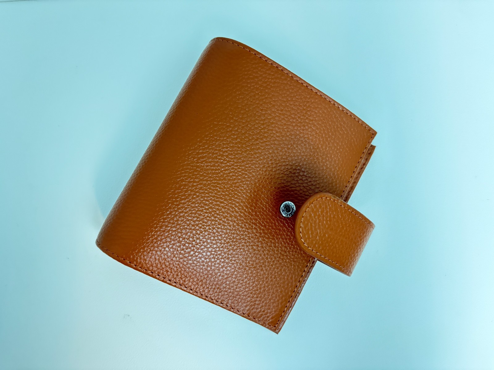 Moterm Pocket Luxe Mustard Yellow Pebbled Leather Planner Organizer Binder 30mm