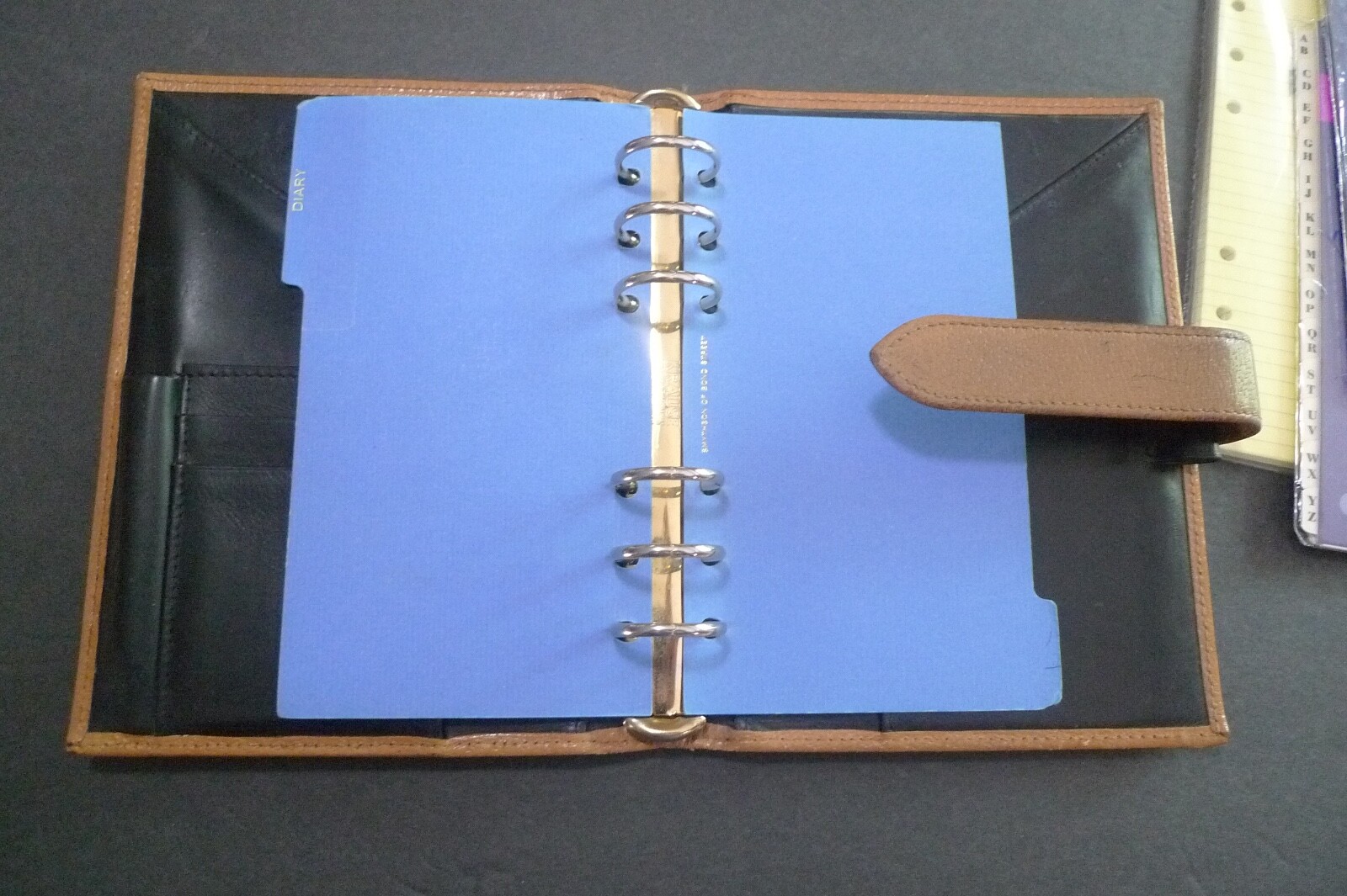 SMYTHSON OF BOND STREET – LEATHER PLANNER – WITH INSERTS – PERSONAL SIZE