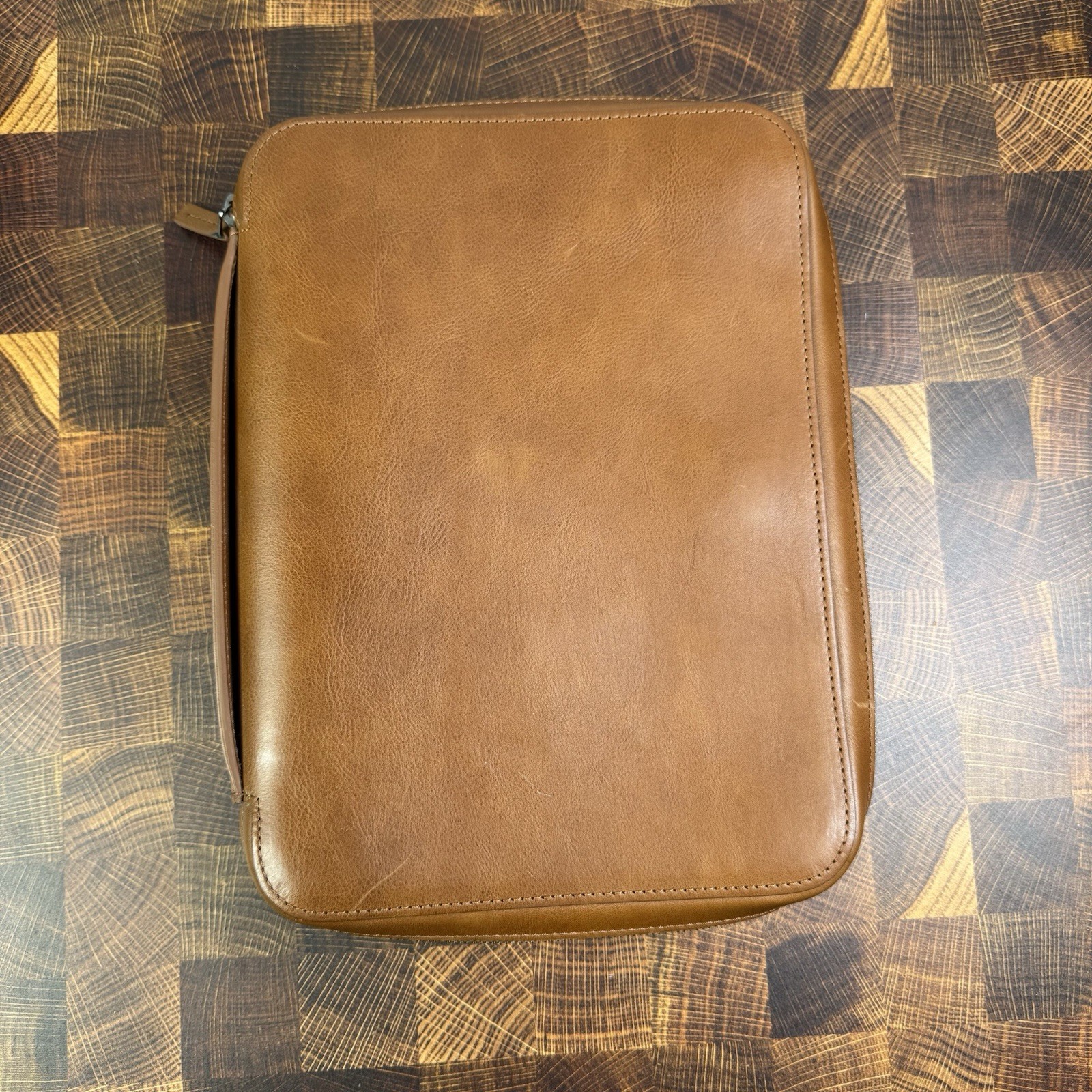 This Is Ground Mod Tablet 2 Leather Organizer Case Toffee Brown IPad Holder Vtg