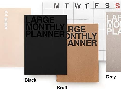 JSTORY Large Monthly Planner Lays Flat Undated Year Round Flexible Cover Goal…