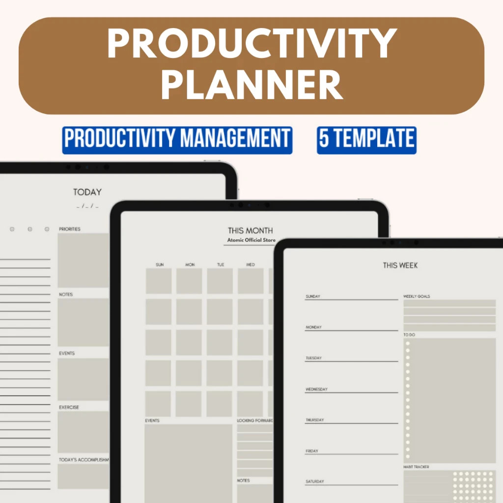 🔥FAST🔥 Productivity Planner Today Weekly Monthly Finance Project Planner Temp