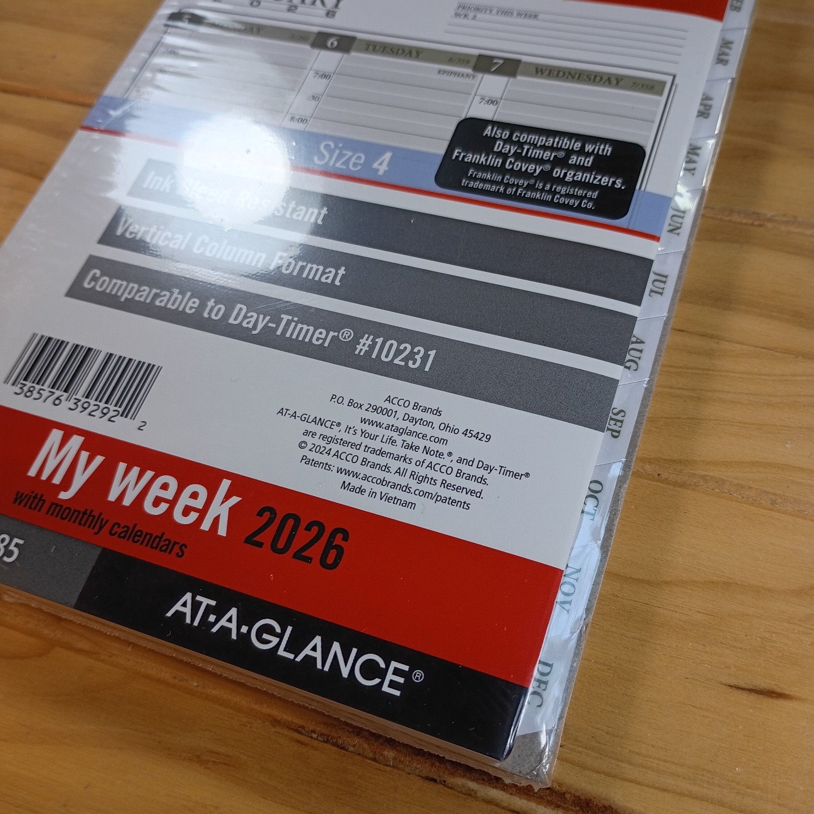 AT-A-GLANCE My Week 2026 With Monthly Calendars Size 4 Item #481-485 New
