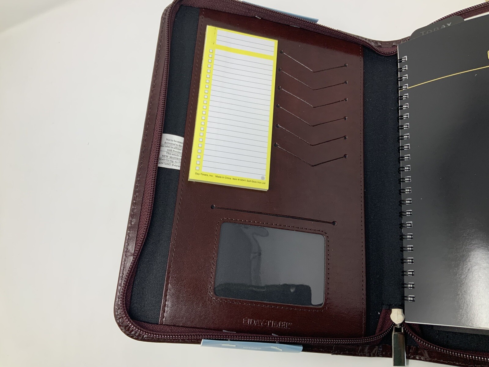 Day-Timer Wire-Bound Leather Organizer System Burgundy #D68517