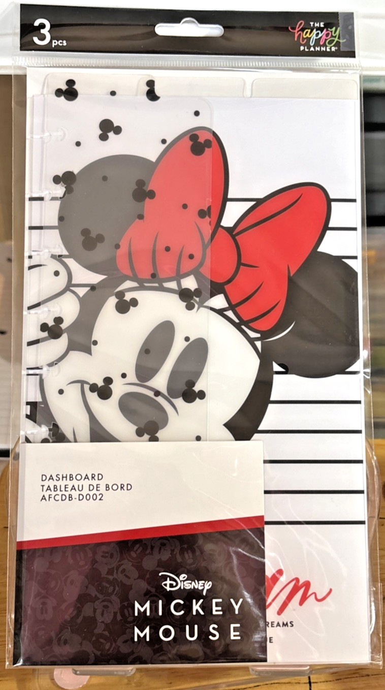 Happy Planner Disney Classic DASHBOARD Dividers Mickey & Minnie Mouse 3 Piece